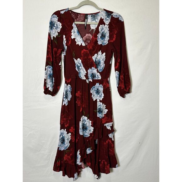 Plenty by Tracy Reese BOHO Grannycore Women's Midi dress Ruffle Hem Size S - Picture 1 of 5